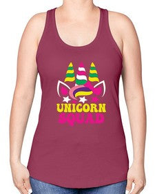 unicorn squad 484# - unicorn -Racerback Tank