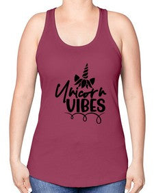 unicorn vibes 509# - unicorn -Racerback Tank