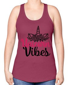 unicorn vibes 512# - unicorn -Racerback Tank