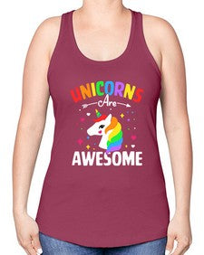 unicorns are awesome 520# - unicorn -Racerback Tank