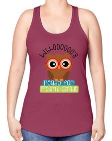 whooos ready for fourth grade 1003# - fourth grade -Racerback Tank