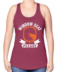 window seat please  51# - airplane -Racerback Tank