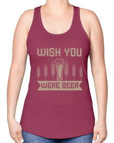 wish you were beerr 1785# - beer -Racerback Tank