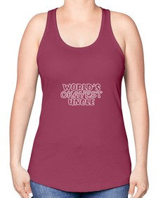 world is okayest uncle 697# - uncle -Racerback Tank