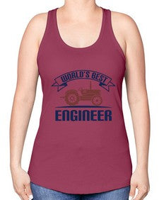 worlds best engineer Style 478# - engineer -Racerback Tank