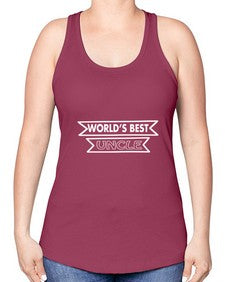 worlds best uncle 698# - uncle -Racerback Tank