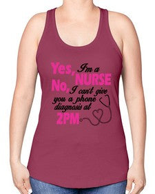 yes im a nurse 1672# - nurse -Racerback Tank