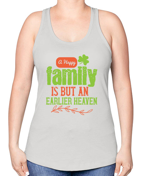 A happy family is but an earlier heaven Style 11# - kids -Racerback Tank