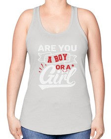 Are you a boy or a girl 2# - video games -Racerback Tank