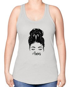 Aries woman - aries -Racerback Tank