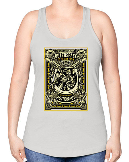 Astronaut Outerspace Exploration 36# - space -Racerback Tank