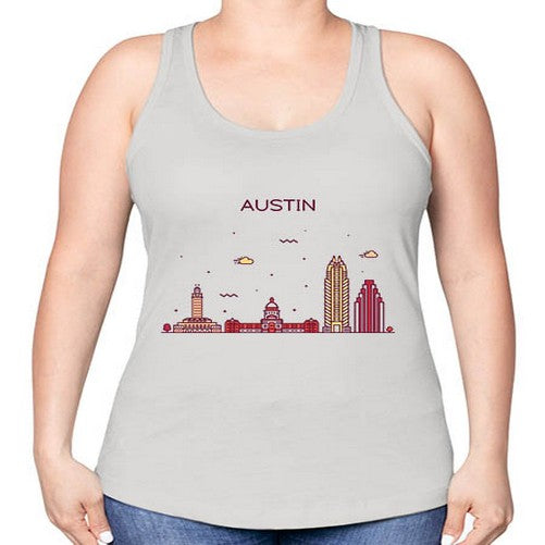 AustinTX 382# - cities -Racerback Tank