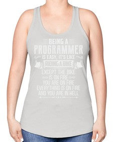 Being a Programmer 4# - computer -Racerback Tank