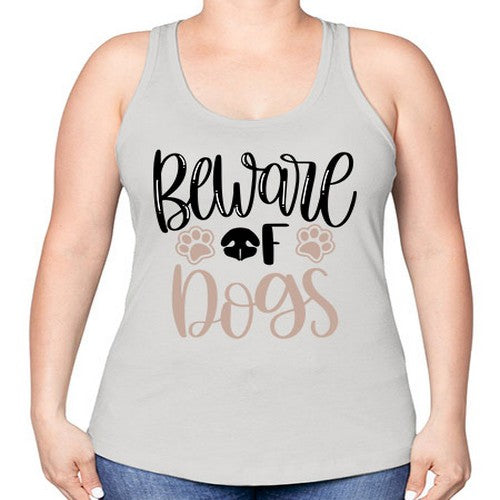 Beware Of Dogs Style 33# - dogs -Racerback Tank