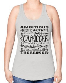 Capricorn 566# - capricorn -Racerback Tank