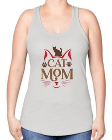 Cat Mom Style 6# - cats -Racerback Tank