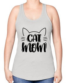 Cat Mom Style 85# - cats -Racerback Tank
