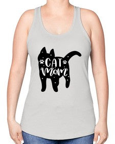 Cat Mom Style 86# - cats -Racerback Tank