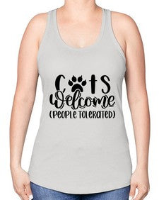 Cats Welcome Style 91# - cats -Racerback Tank