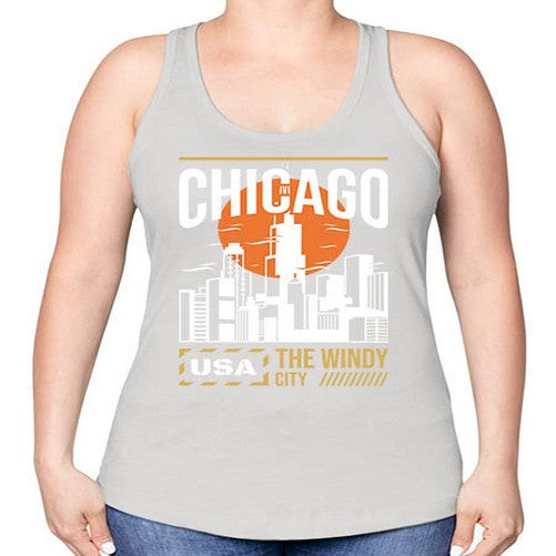 Chicago 571# - cities -Racerback Tank