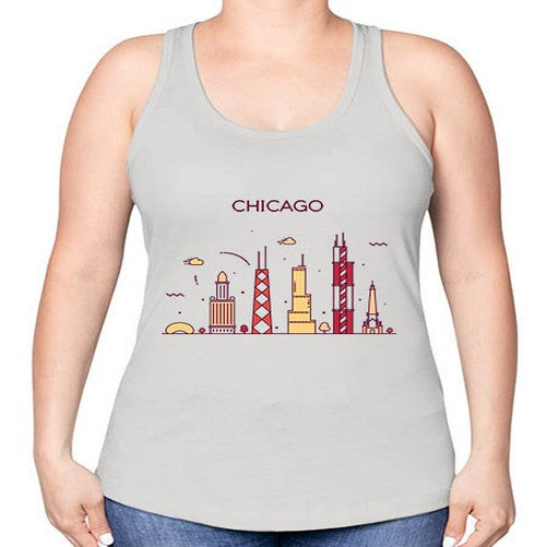 Chicago 572# - cities -Racerback Tank
