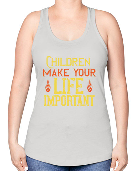 Children make your life important Style 61# - kids -Racerback Tank