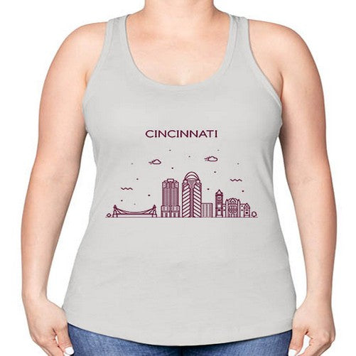 CincinnatiOH 588# - cities -Racerback Tank