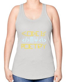 Code is my poetry 21# - computer -Racerback Tank