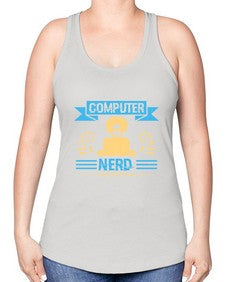 Computer Nerd 10# - computer -Racerback Tank