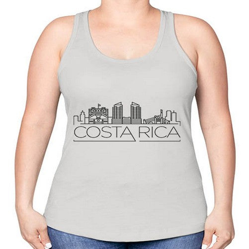 Costa Rica Minimal Skyline 631# - cities -Racerback Tank