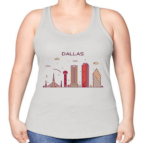 Dallas 646# - cities -Racerback Tank