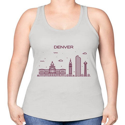 Denver 659# - cities -Racerback Tank