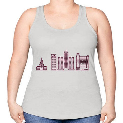DetroitMI 664# - cities -Racerback Tank