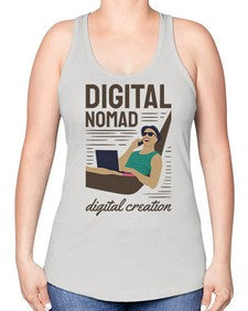 Digital Nomad Digital Creation 22# - internet -Racerback Tank