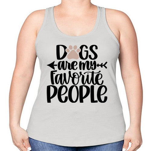 Dogs Are My Favorite People Style 22# - dogs -Racerback Tank