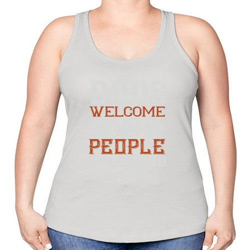 Dogs Welcome People Tolerated Style 210# - dogs -Racerback Tank