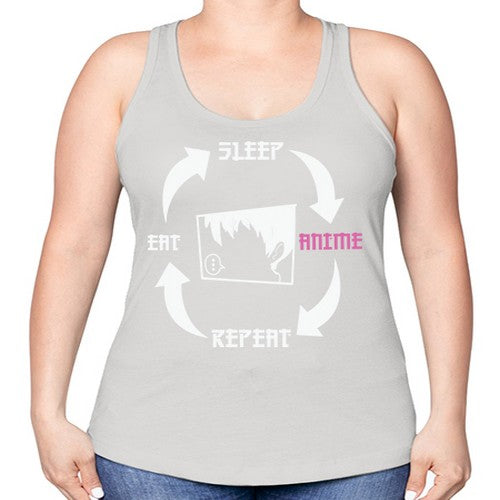 Eat Sleep Anime Repeat Anime Anime 226# - anime -Racerback Tank