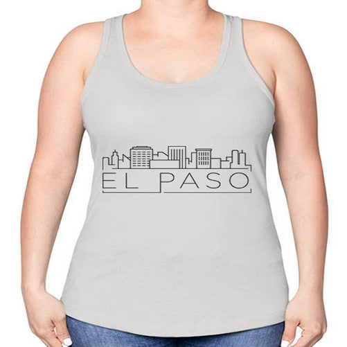 El Paso Minimal Skyline 709# - cities -Racerback Tank