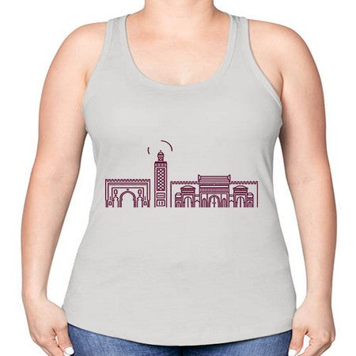 Fez 719# - cities -Racerback Tank