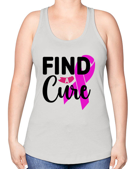 Find a Cure 26# - breast cancer -Racerback Tank