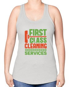 First class cleaning service Style 160# - cleaner -Racerback Tank