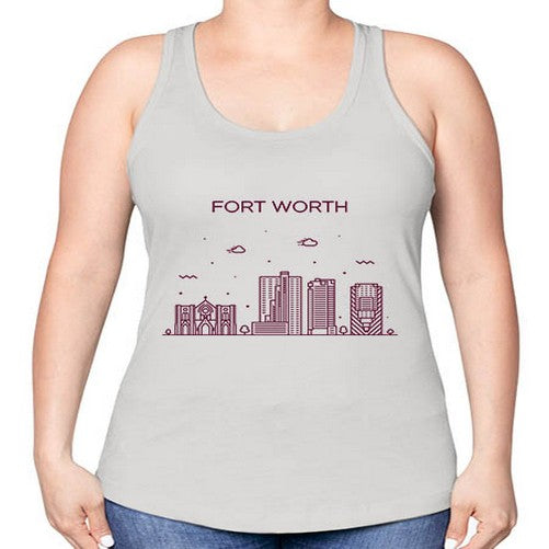 FortWorth 738# - cities -Racerback Tank