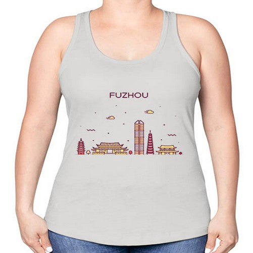 Fuzhou 753# - cities -Racerback Tank