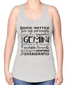 Gmini 567# - gemini -Racerback Tank