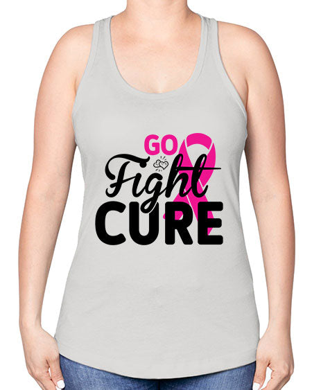 Go Fight Cure 23# - breast cancer -Racerback Tank