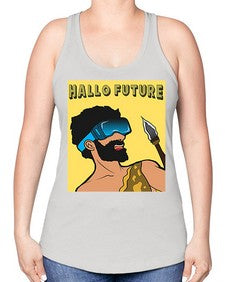 Hallo Future 497# - art pop art -Racerback Tank