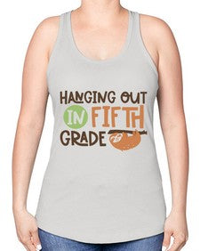 Hanging Out in Fifth 232# - fifth grade -Racerback Tank