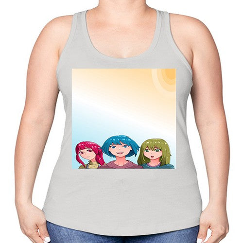 Happy three friend 20# - anime -Racerback Tank
