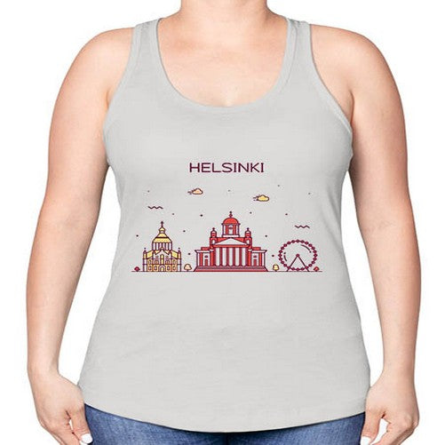 Helsinki 837# - cities -Racerback Tank