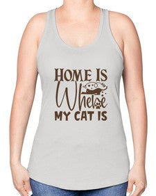 Home Is Where My Cat Is Style 14# - cats -Racerback Tank